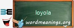 WordMeaning blackboard for loyola